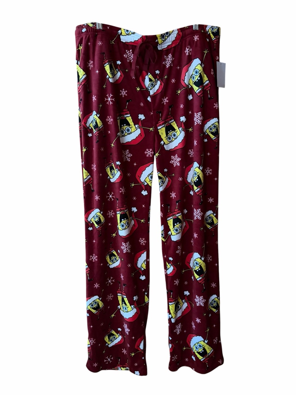 NWT Sponge Bob Square Pants Drawstring Waist Hip Pockets Sleep Pants